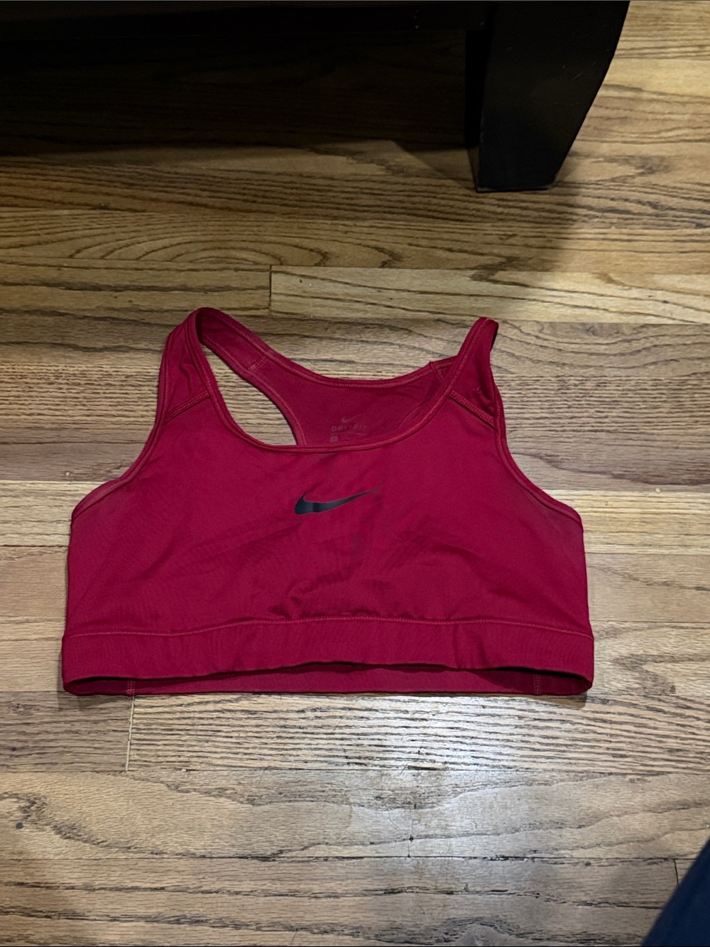 Nike Red Racerback Sports Bra with Black Swoosh